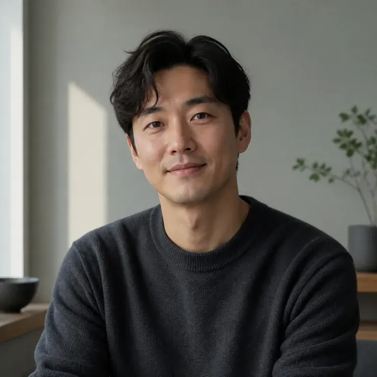 참고 이미지 방향을 반영한 자연광 인물 예시